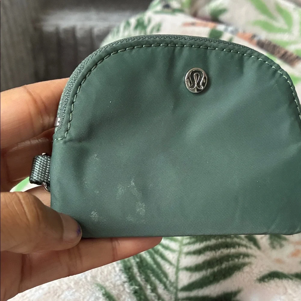 lululemon athletica Burgundy Zip Pouch with Green Coin Case - Picture 4 of 6